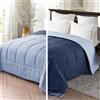 Exclusivo Mezcla Piumino letto Matrimoniale, Piumino trapuntato morbido e traspirante, adatto a tutte le stagioni, 220x230 CM Blu marino/Blu