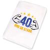 Abc Casa 40° asciugamano regalo di compleanno con muscoli ricamati per uomini - un regalo utile per 40 anni - una meravigliosa idea regalo per il 40°