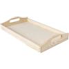 Creative Deco Vassoio Legno Rettangolare | con Maniglie | 39,5 x 24 x 6,3 cm | Vassoio da Portata da Letto per Servire Colazione, Caffe | Servizio Piatti, Vassoio Decorativo per la Cucina, Soggiorno