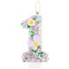 mciskin Candele per il primo compleanno, candele per il 1° compleanno, candela viola numero 1 per torta, decorazione per torta con paillettes viola per ragazze e ragazzi a tema farfalla decorazioni per