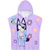 BlueY Asciugamani Bagno con Cappuccio per Ragazzo Ragazza Assorbente Asciugamani Cotone per Piscina Bagno Doccia Spiaggia Regalo Bambini (Viola, 3-8 Anni)
