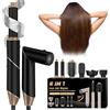 Agrdeed Airstyler set 6 in 1, pettine pieghevole ad aria calda, spazzola ad aria calda, asciugacapelli con spazzola per asciugacapelli, arricciacapelli per auto, spazzola rotonda