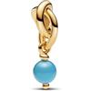 Pandora Turchese 763462C12 - Ciondolo a forma di cerchio blu, misura unica, Oro giallo, Cristallo