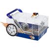 Ferplast Gabbia per criceti DRAGSTER, Casetta per piccoli roditori, Ambientazione dragster, Robusta plastica e metallo, Accessori e adesivi inclusi, 50 x 35 x h 25 cm Bianco