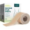 WANFAER Cerotti Silicone Cicatrici,Fogli di silicone per cicatrici, nastro per cicatrici in silicone di，Professionali per Cicatrici Causate da Cesareo, Chirurgia, Ustioni, Cheloidi (1.6 X 120 3m)