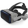 Cuifati Cuffie VR per Telefono, Cellulare Cuffie per realtà Virtuale Occhiali 3D Caschi Occhiali VR per Film TV Videogiochi, Compatibile per IOS per Android Schermo Mobile da 3,5 a 7