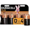 Duracell D Batterie, confezione da 4