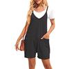 BKEPDY Tute Corte da Donna Salopette Estive Elegante Jumpsuit Senza Maniche Monopezzi e Tutine Baggy Casual Pantaloni a Gamba Larga Tinta Unita Pantaloncini