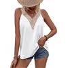 KBRPEY Camicia Donna Casual Canotta Scollo a V Donna Canottiera Senza Maniche in Blusa Donna Elegante Camicia Sexy Top Estiva Gilet Affascinante T Shirt(Bianco M)