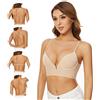 QKEPCY Reggiseno Donna con Ferretto Reggiseno Apertura Frontale Push-up Reggiseni a Forma Comfort Intimo Leggero Imbottito Profondo U Bra Elegante Invisibile Reggiseni Senza Schienale (34/75AB)