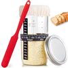 PITCH + PULSE Starter Kit per Pasta Madre, 1000ml Vetro Fermentato con Termometro, Nastro Alimentazione Data, Spatola, Contenitore per la Cottura del Pane a Lievito Naturale