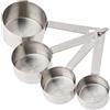 De Buyer cucchiaio in acciaio inox Set di 4 misurini da mL 60, 80, 125 e 250, 4827.02, inossidabile, 60 mL, 80 mL, 125 mL, 250 mL