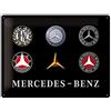 Nostalgic-Art Art 23251 Targa Vintage Mercedes-Benz � Logo Evolution � Idea regalo per amanti di accessori per auto, in metallo, Design retro, 30 x 40 cm