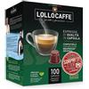 Generico 100 Capsule LOLLO CAFFE compatibile con NESPRESSO miscela ARGENTO - Capsule per Macchine Espresso sistema Nespresso - Cartone con Concorso Premi -