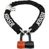 KRASER KR50150 Catena Moto Antifurto Blocco Disco Omologato SRA Set Mini U Solid Ø18, Incatenato 150 cm Ø13.5 Anelli, Multifunzione Alta Sicurezza Motociclo Motorino