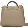 Armani Exchange Wave Large Tote With Webb Strap, Shopping L Donna, Beige (Off Road), Taglia unica