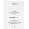LUUK LIFESTYLE Bracciali in acciaio inossidabile con ciondolo e dedica HAPPINESS, gioielli per donne, idea regalo, portafortuna, filigrana, scintillante, femminile, nei colori oro, argento e rosa