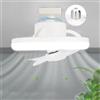 YUYTE Ventilatore da Soffitto con Luci e Telecomando Rotazione a 360 Gradi Dimmerabile E27 Lampada LED Regolabile 5 Pale 48W con Telecomando per Garage