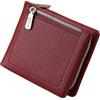 JUVEL Portafogli da Donna in Vera Pelle - Portamonete Donna Piccoli con Cerniere RFID Blocking Porta Carte di Credito Coin Cash Pouch Purse Mini Semplice Portamonete Regali Donna (Rosso)