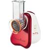 Moulinex Tritatutto Elettrico Grattugia Potenza 150 Watt con 5 Funzioni di Taglio colore Rosso e Bianco - DJ755G