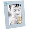 MASCAGNI CASA Portafoto Cornice in MDF Orsetto per Bimbo 13x18cm Azzurro