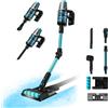 Cecotec Aspirapolvere Scopa Elettrica Senza Fili Portatile Conga Rockstar 7500 Astral Ergowet Animalt, 680W, 4In1, 30Kpa, Spazzola Jaliscazo, Serbatoio Dell'Acqua, Accessorio Per Animali, 90 Min Auton
