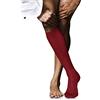 FALKE No. 9 M Kh Cotone Al Ginocchio Tinta Unita, Calzini lunghi Uomo, Rosso Cardinal 8156, 39-40