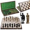 Master of Chess Scacchiera in Legno "SPARTA" 50 cm - Grandi Scacchiera Portatile - Set di Scacchi Pieghevoli per Bambini e Adulti - Le Figure Riproducono Accuratamente L'armata Greca