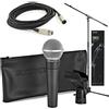 SHURE SM58 QUALITY BUNDLE Microfono + Cavo Xlx + Asta Giraffa Kit Completo NUOVO