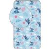 Jerry Fabrics Disney Stitch - Lenzuolo con angoli elasticizzati, 90 x 200 cm, 100% cotone, colore: Blu
