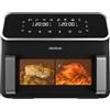 Cecotec Friggitrice Digitale ad Aria 9L con Finestra Cecofry Panoramic 9000. Air Fryer 2700W, Parete Divisoria Mobile, Doppia Temperatura, 80-200 ºc, 8 Modalità, Pannello a Sfioramento Multifunzione