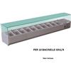 Vetrina Refrigerata Per Condimenti E Pizza - 10 GN 1/4, Temperatura +2°C/+8°C, Acciaio Inox, 2000x335x435mm - Foto 6