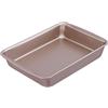 Relaxdays Pirofila in Acciaio al Carbonio, Casseruola, Teglia da Forno, Fino a 230 °C, 4 Litri, HLP 6,5x40x29cm, Marrone, 1 pz