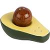 Fisura - Originale saliera e pepiera Set sale e pepe per la tavola a forma divertente Set di saliere e pepiere in ceramica. Moderna saliera da tavolo (Avocado, verde)