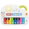 Fisher-Price - Pianoforte di Cagnolino Ridi & Impara, Pianoforte Giocattolo Portatile con Luci, Musica, Versi degli Animali,Educativi, 6+ Mesi, Edizione Inglese+Italiano+Portoghese+Spagnolo, HHX13
