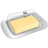 Xpieoyrm Burriera in acciaio inox, Porta Burro da Frigorifero, Burriera con Coperchio E Maniglia, Porta Formaggio, Contenitore Burro, per Conservare Formaggi Torte Dessert e Frutti Piatti Freddi