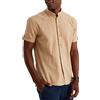 Leif Nelson Camicia in lino da uomo, a maniche corte, per il tempo libero e il lavoro, misto lino e cotone/vestibilità regolare, rosa salmone, S