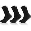 OFFCUP Calze Antiscivolo, 3pcs Calzini da Calcio Antiscivolo Calzini Sportivi Anti-Vesciche Traspirante, Calze Sportive Traspiranti, Calzettoni Calcio Calzini da Basket per Corsa Trekking, Nero-B