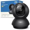 Tapo C201 Telecamera WiFi Interno FHD, Videocamera sorveglianza, Visione Notturna, 360° Visuale, Audio Bidirezionale, Rilevamento di movimento e notifiche, Allarme acustico e luminoso integrato, Nero