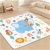 Funsland Tappeto Gioco Bambini, 200x180cm Tappetino Neonato Impermeabile, Pieghevole Morbido & Spessa Tappeto Tummy Time Neonati, Animale Tappeto Gioco Sensoriale Interattivo per Bambini 1 2 3 Anni