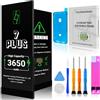 GOLDWANGWANG Batteria per iPhone 7 PLUS, 3650mAh Alta Capacità, Compatibile con A1661 A1784 A1785, 0 Cicli, Kit di Riparazione Completo, Certificato CE/RoHS/FCC