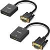 BENFEI Adattatore HDMI a VGA con 3,5 mm jack audio, 2 Confezioni Unidirezionale HDMI Computer a VGA Monitor/TV (Femmina a Maschio), Compatibile con TV-Stick Laptop PC Raspberry Pi Roku Xbox