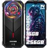 DOOGEE S Punk Rugged Smartphone Android 14 (2024), 16GB+256GB Telefono Indistruttibile, 126dB Speaker/LED Luci, 10800mAh(33W), 6.58" FHD+, 50MP Camera, 4G Dual SIM/NFC, IP68/IP69K Cellulare Antiurto
