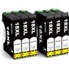 Skydo 18XL Nero Cartucce d'inchiostro Compatibili per Epson 18 XL per Epson XP-30, XP-102, XP-202, XP-205, XP-302, XP-305, XP-402, XP-405, XP-215, XP-312, XP-415 (6 Nero)