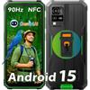 Blackview BV4800SE Andriod 15 Rugged Smartphone, 12GB(4+8)+64GB/2TB TF Octa Core, 90Hz 6.56" Schermo, Telefono Indistruttibile Cellulare Robusto, 16MP con Gemini AI, NFC/Face ID/Dual 4G/IP68/IP69K