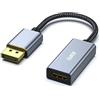 BENFEI Adattatore DisplayPort a HDMI 4K, dorato DP DisplayPort a HDMI maschio a femmina convertitore cavo per Lenovo Dell HP e altre marche-Gray[Calotta in lega di alluminio]