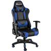 TecTake® Poltrona da Ufficio Ergonomica, Sedia Gaming con Braccioli Imbottiti, Doppie Rotelle Resistenti, Struttura Robusta, Regolabile, Portata fino a 120 kg - Nero/Blu