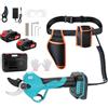 CHGBOSTH Forbici Potatura a Batteria, con Marsupio e Cavo di Prolunga, Apertura Massima Della Lama 50 mm, Batteria SK7 da 21V 2*2000mAh, Forbici da Potatura con Motore Brushless per Giardinaggio, Alberi Frutto