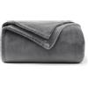 WAVVE Coperta Plaid Pile di Flanella 260gsm - 150x200 cm, Grigio - Coperta Pelosa 200x150 - Divano/Letto Singolo/Matrimoniale, Copridivano di Microfibra Calda e Morbida