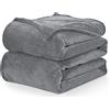 WAVVE Plaid Coperta Pile di Flanella 260gsm - 230x270 cm, Grigio - Coperta Grande 270x230, Divano/Letto Matrimoniale, Calda e Morbida, Grigia